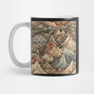 Mountains Painting rustic Mug